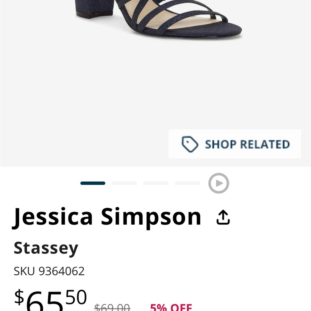 Jessica Simpson navy heels - Picture 3 of 3